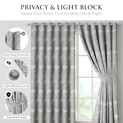 Jacquard Curtains – Fully Lined Ring Top with Tie Backs