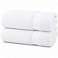 100% Egyptian Cotton Towel Set White – Luxury Soft, Highly Absorbent & Quick Dry