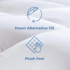 OpulentDreams Mattress Topper with 400-Gsm Filling - 30 CM Extra Deep - Soft and Extra Thick