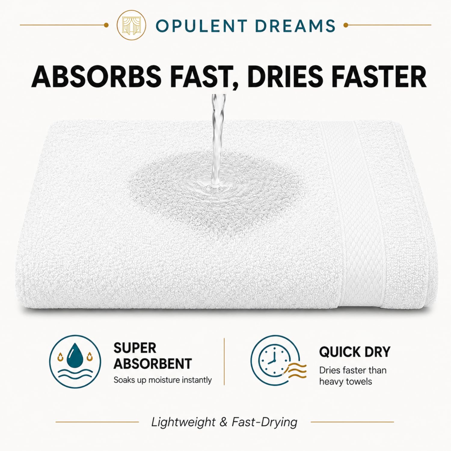 Luxury 100% Egyptian Cotton Towel Set – Beige, Super Soft & Quick-Dry