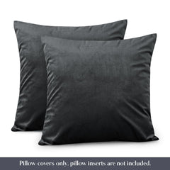 Opulent Dreams Velvet Cushion Covers (Pack of 2) - 45cm x 45cm (18x18 Inch) Square Throw Pillowcases - Ideal for Sofa and Bedroom - Featuring Invisible Zippers - Opulent Dreams