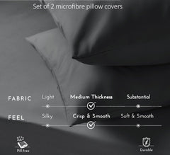 Brushed Microfibre Pillowcases Beige – Set of 2