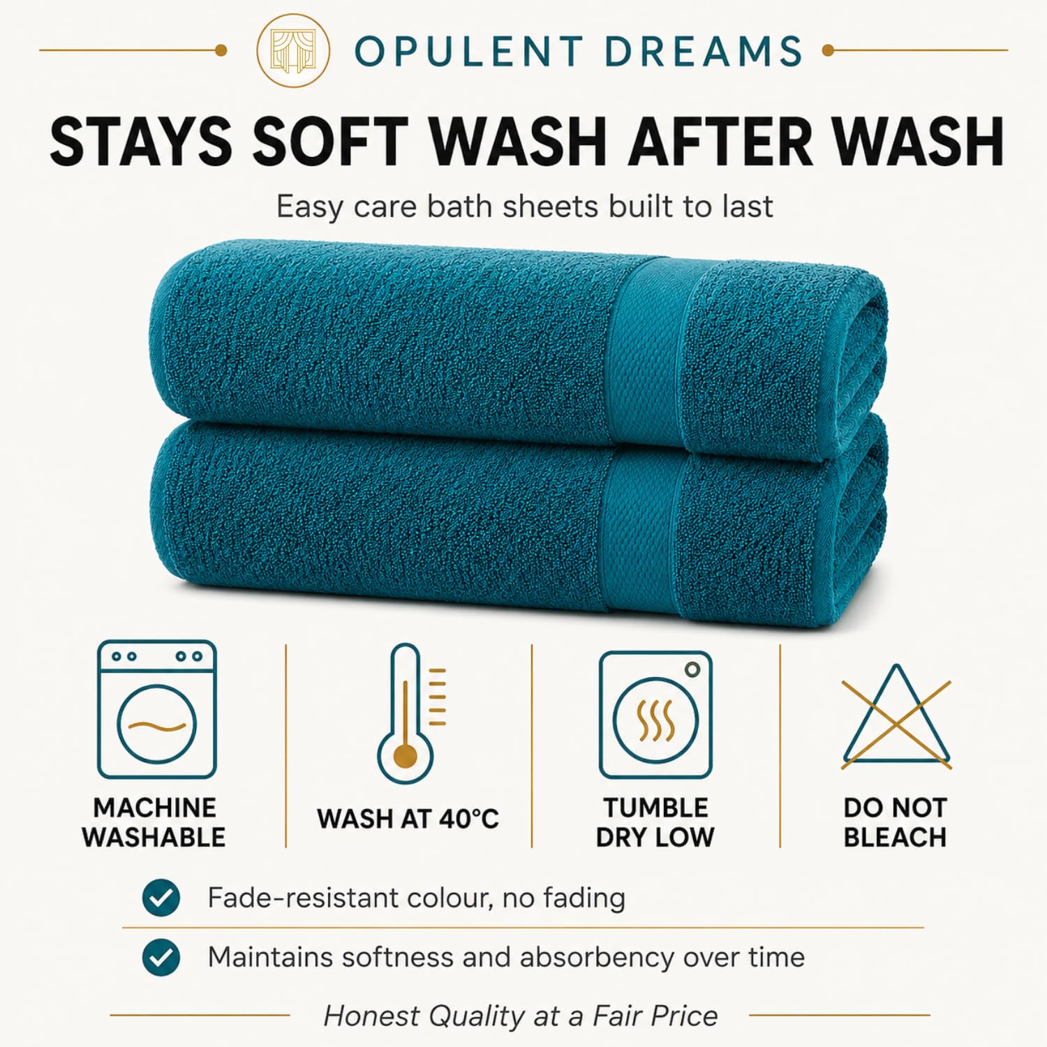 Luxury 100% Egyptian Cotton Towel Set – Beige, Super Soft & Quick-Dry