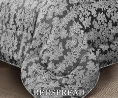 Opulent Living 3-Piece Jacquard Floral Comforter Set – Elegant Bedspread with 2 Pillow Shams, Durable 100% Polyester – All-Season & Machine Washable