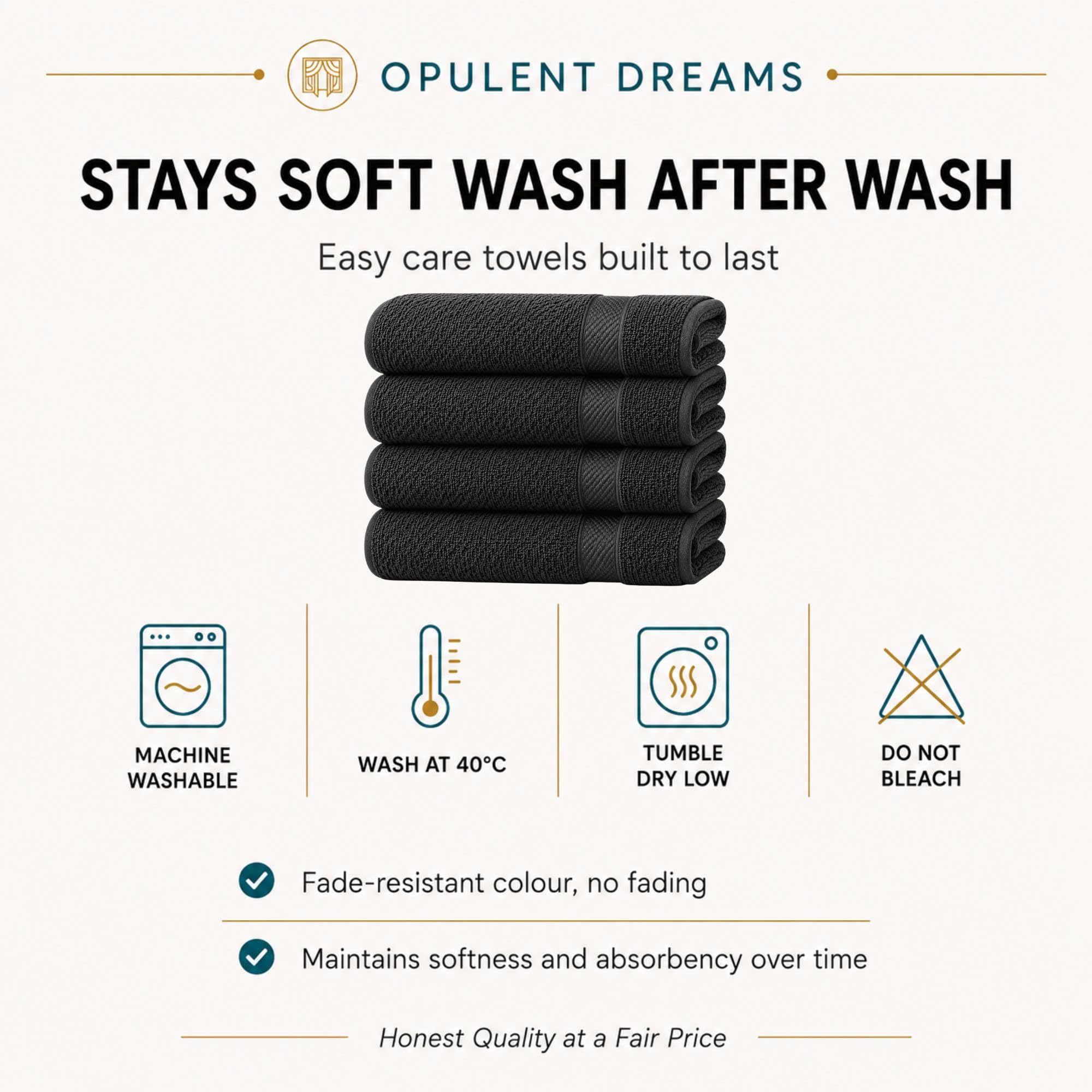 Luxury 100% Egyptian Cotton Towel Set – Beige, Super Soft & Quick-Dry