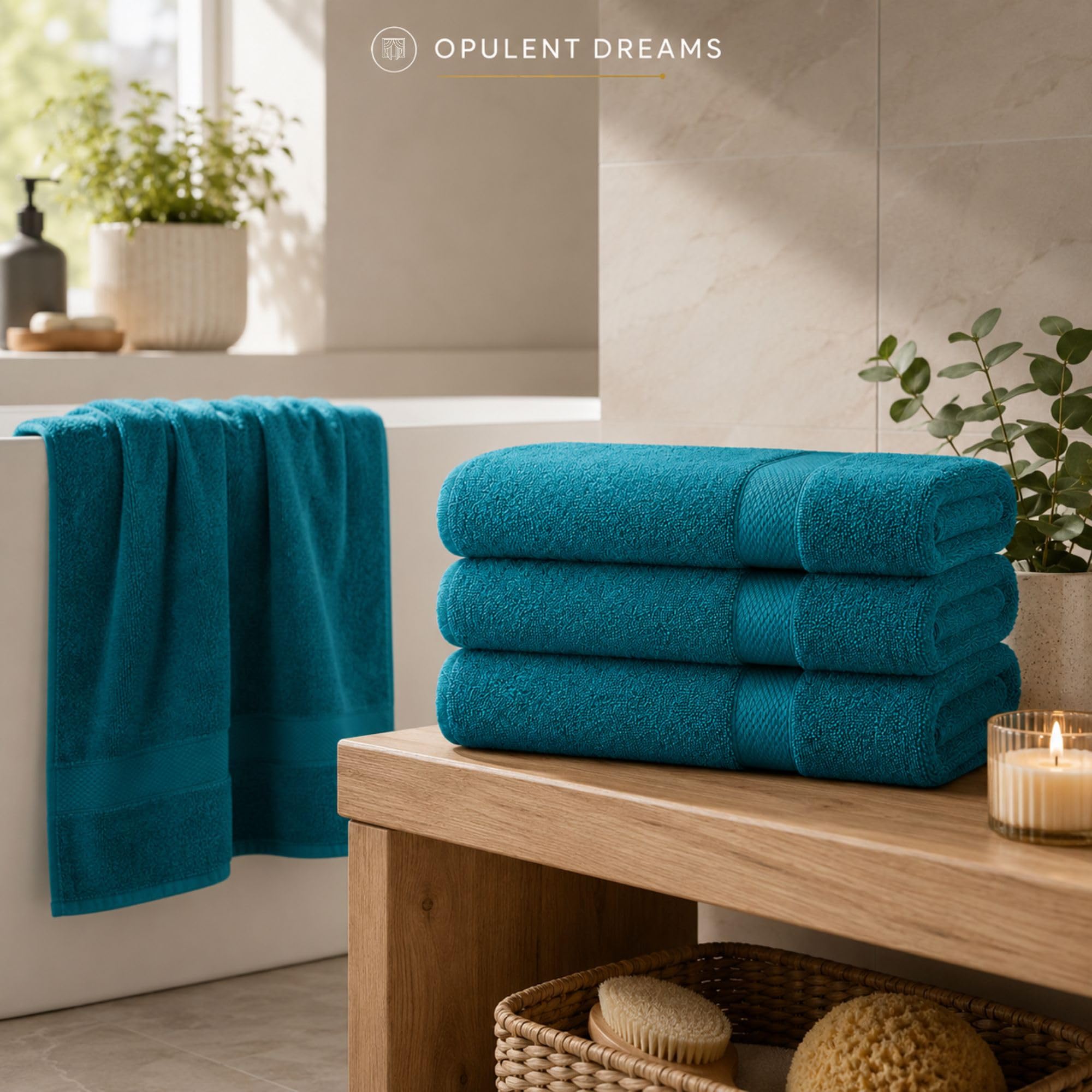 Luxury 100% Egyptian Cotton Towel Set – Beige, Super Soft & Quick-Dry
