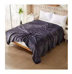 OpulentDreams Mink Fleece Blanket Throw for Beds, Sofas, and Travel - Soft, Warm and Fluffy Comfort (Grey, King (200 x 240 cm)) - Opulent Dreams