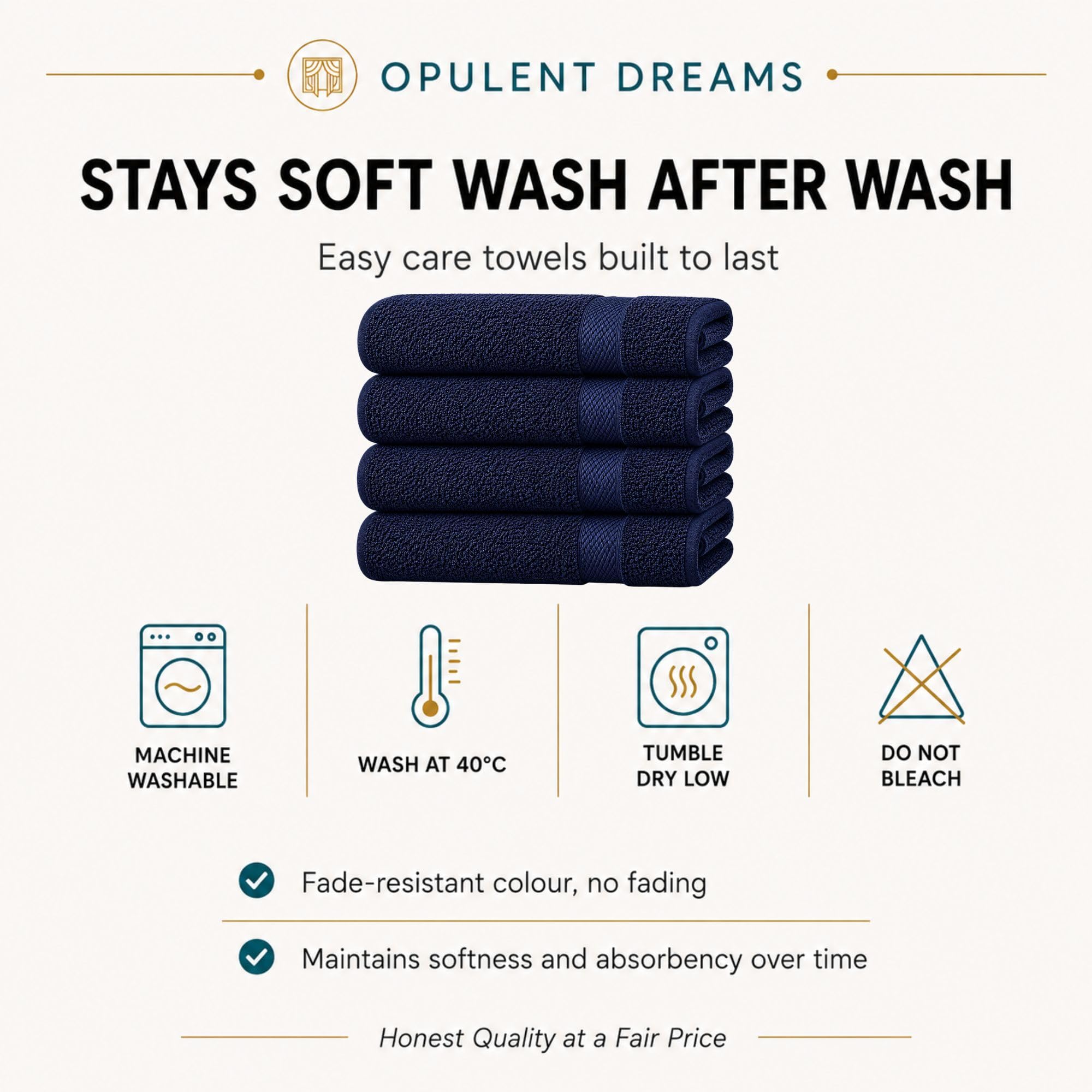 Luxury 100% Egyptian Cotton Towel Set – Beige, Super Soft & Quick-Dry