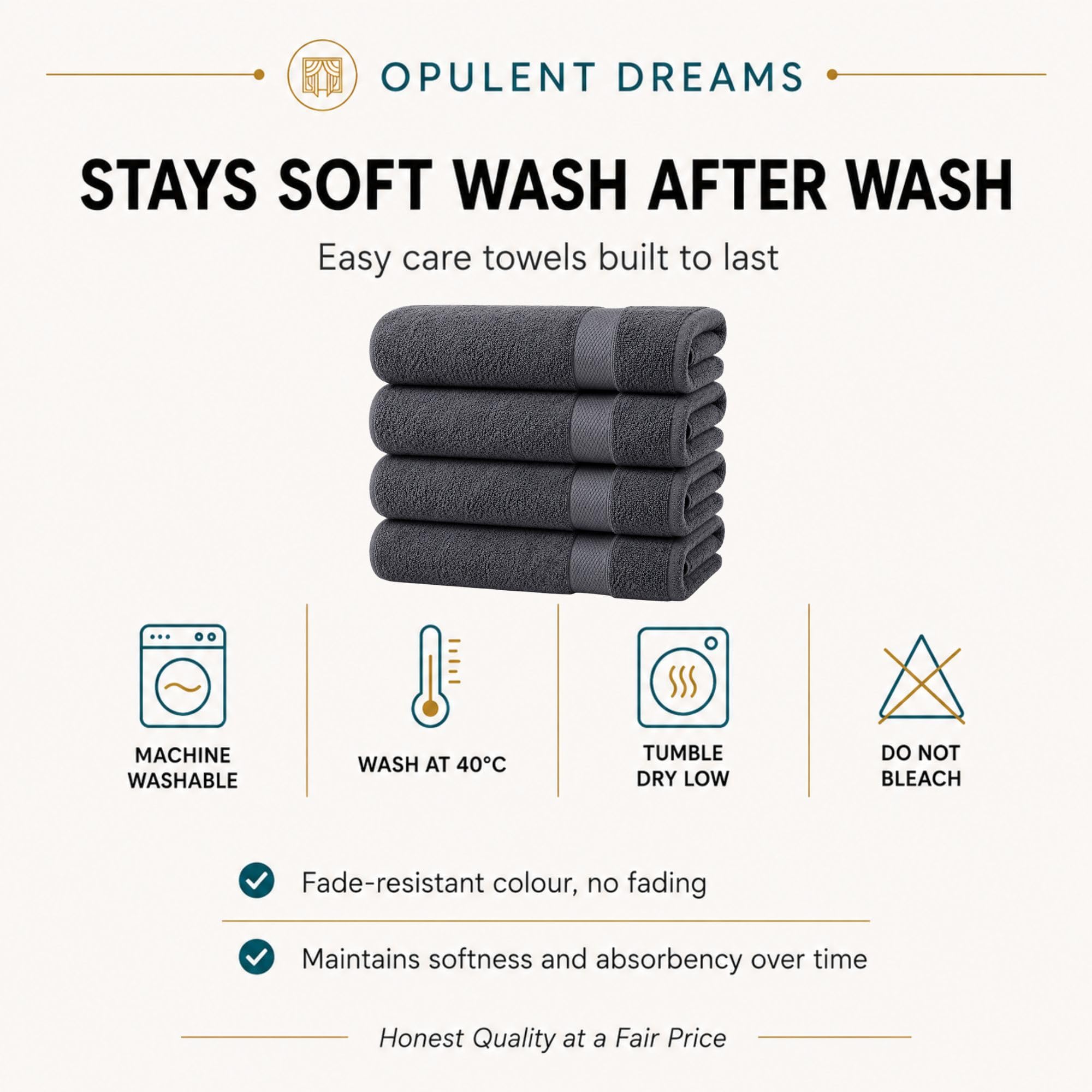 Luxury 100% Egyptian Cotton Towel Set – Beige, Super Soft & Quick-Dry