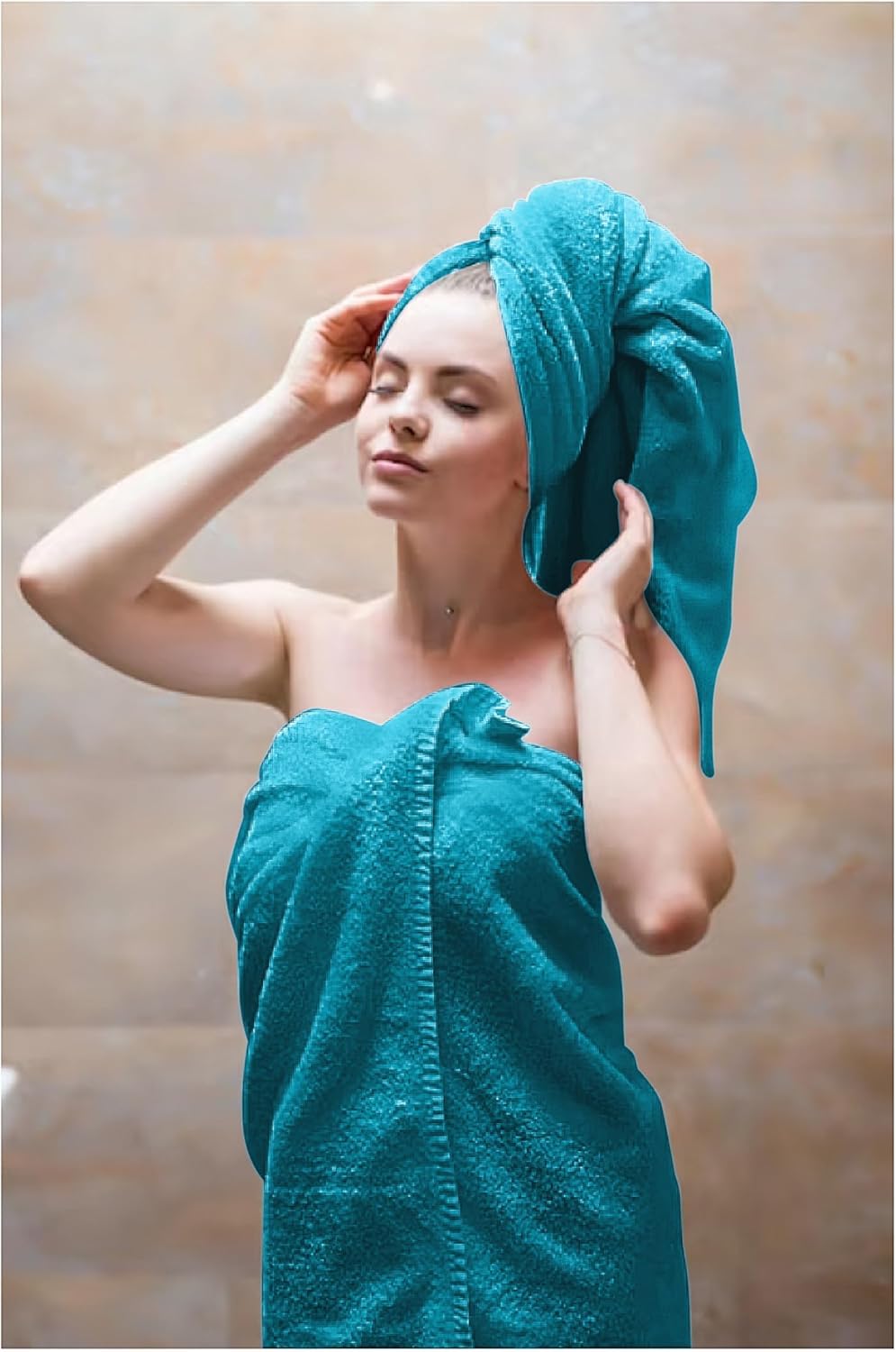 Luxury 100% Egyptian Cotton Towel Set – Beige, Super Soft & Quick-Dry