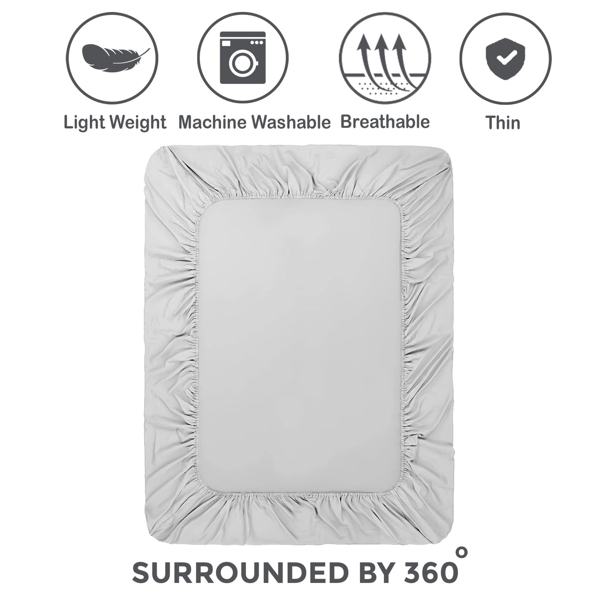 Premium 25cm Deep Microfiber Fitted Sheet