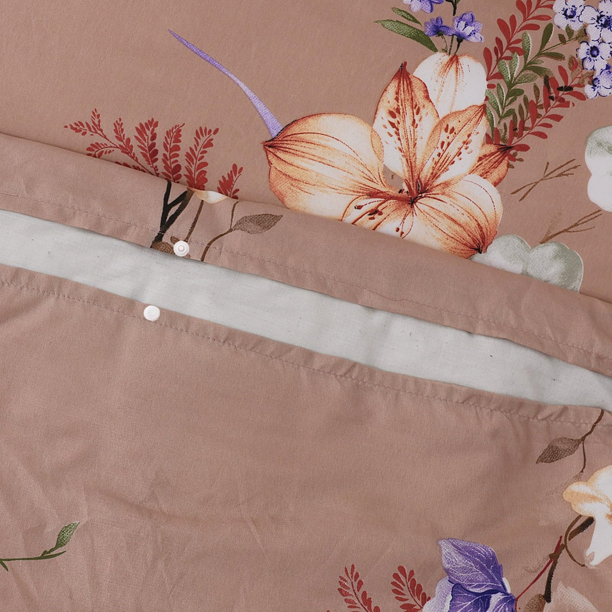 Living Premium Mauve 4-Piece Microfiber Duvet Set