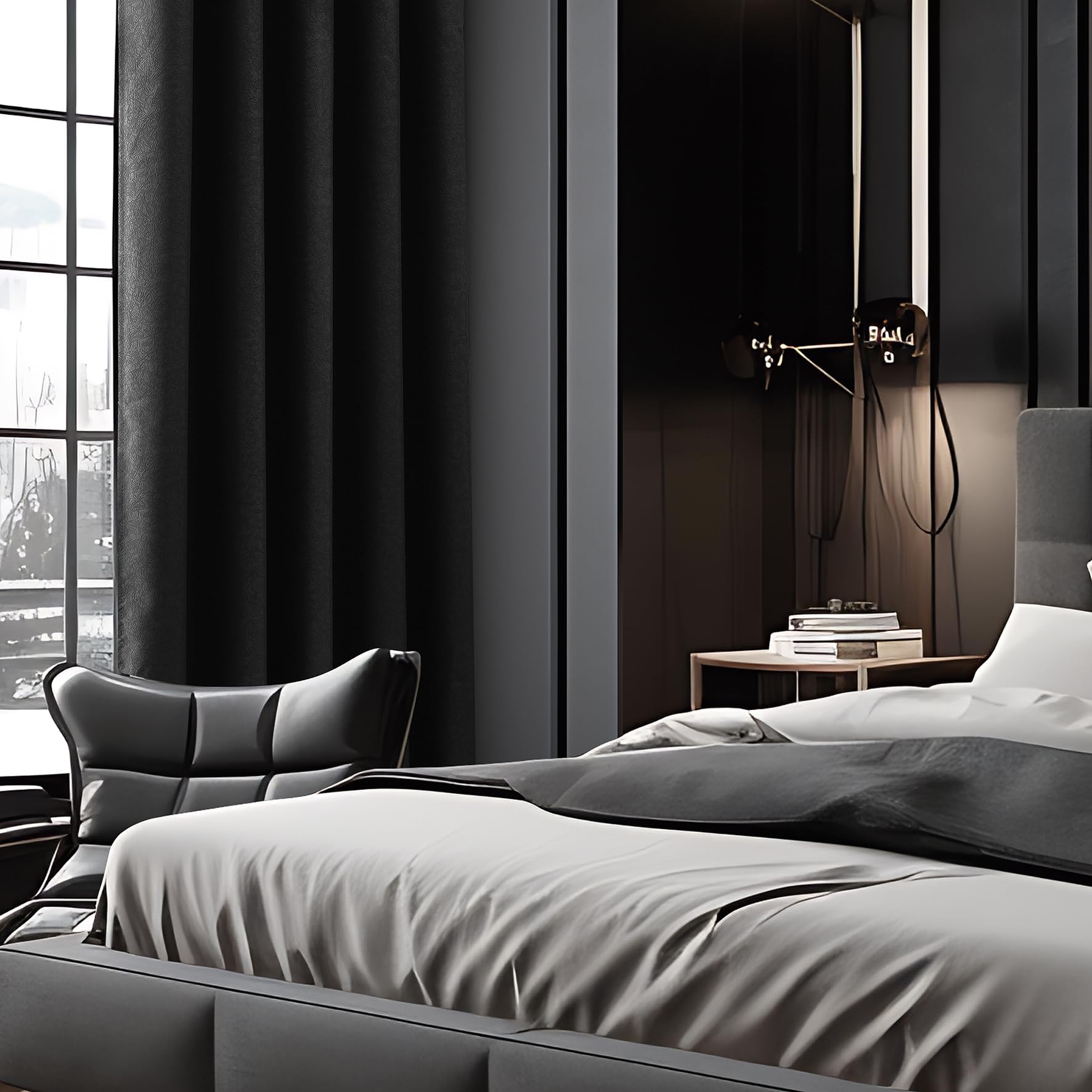 Luxury Embossed Leaf Jacquard Blackout Curtains