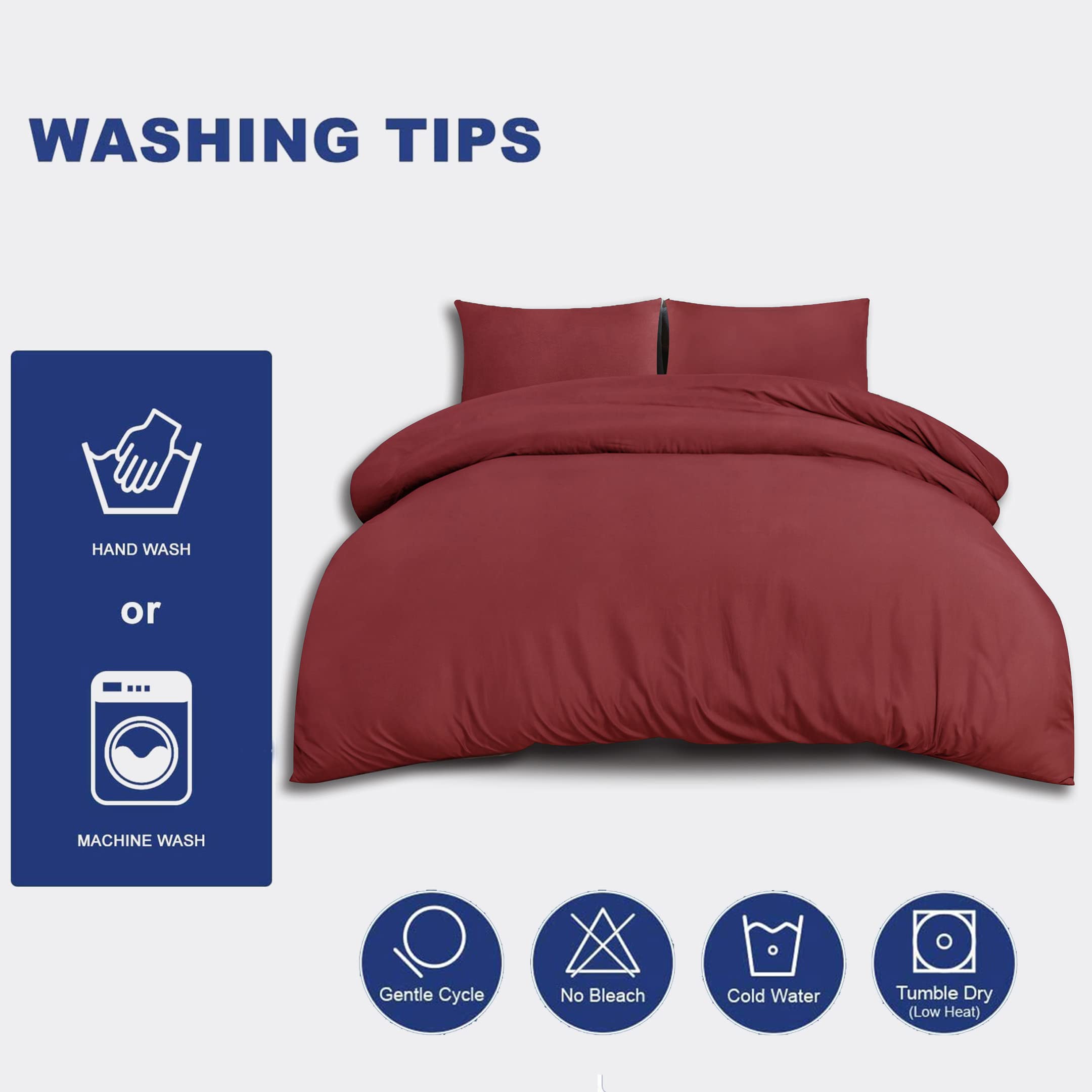 Premium Plain Microfiber Duvet Set – 3pc