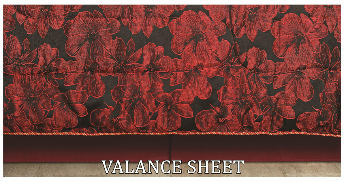 Living Luxury Jacquard Floral Comforter Set – 7pc