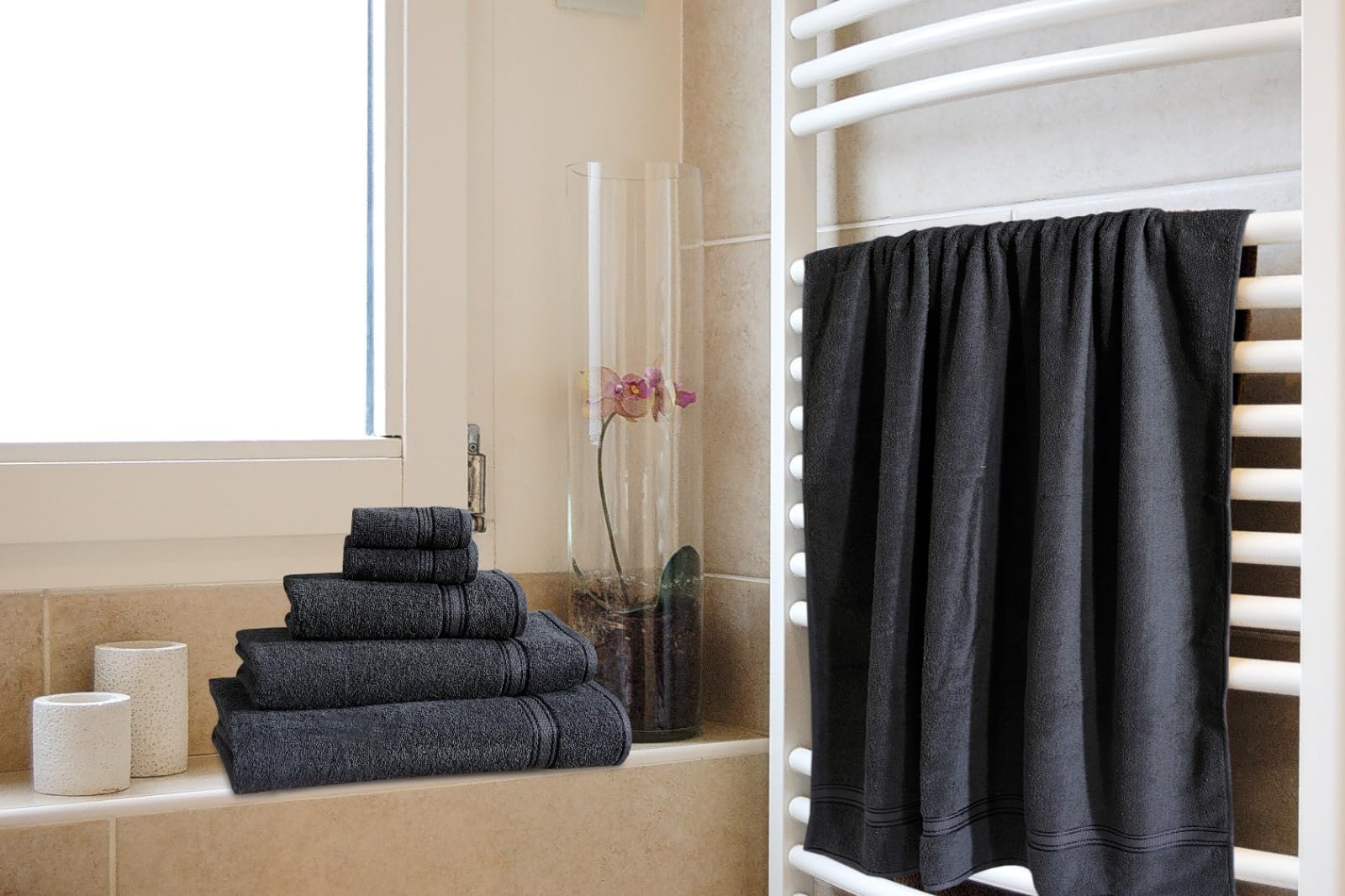 Opulent Dreams 100% Egyptian Cotton Towel Sets – Soft, Absorbent, Quick-Dry – Includes Bath Sheets, Bath Towels, Hand Towels – Luxuriously Easy to Wash - Opulent Dreams