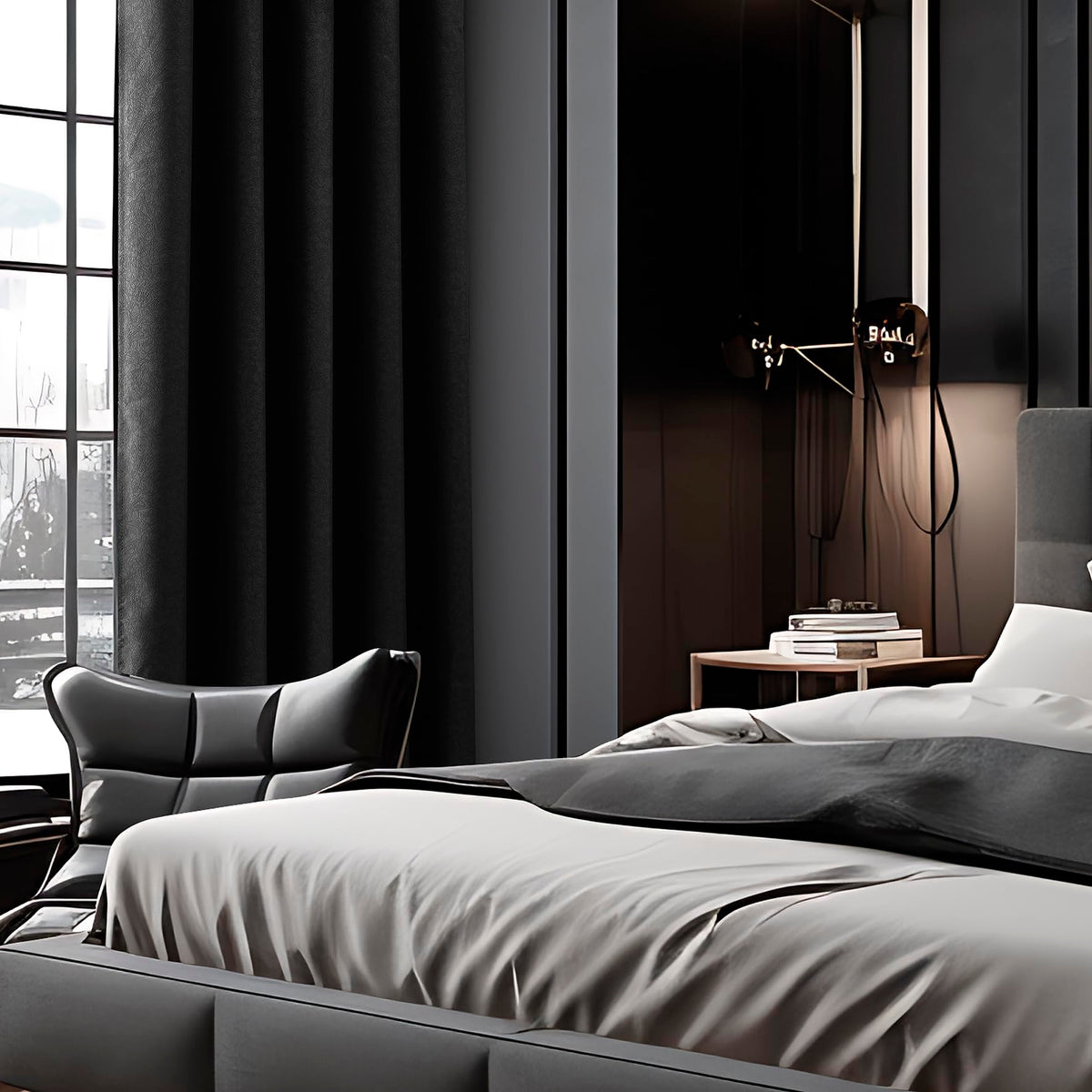 Luxury Embossed Leaf Jacquard Blackout Curtains