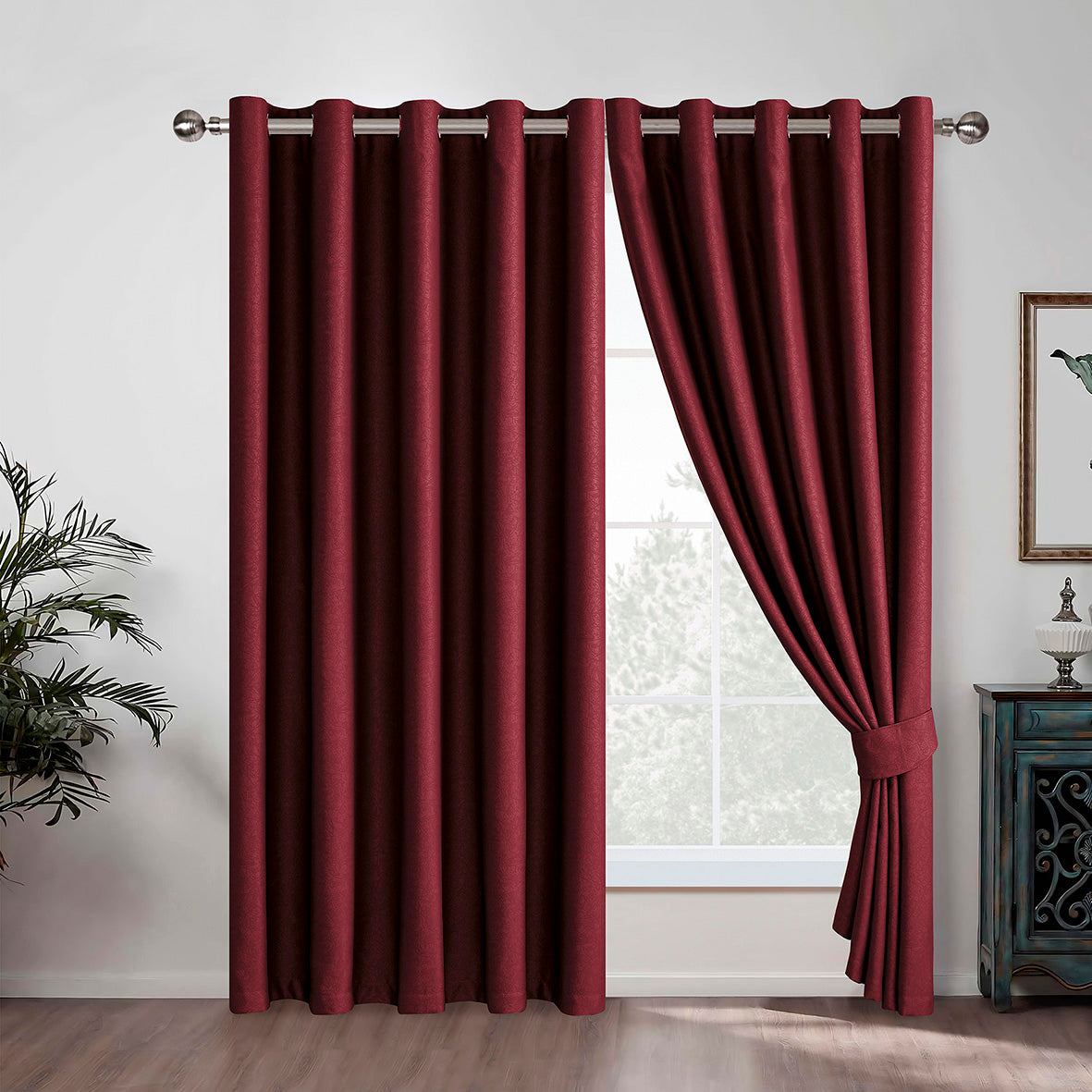 Embossed Luxury Textured Blackout Curtains