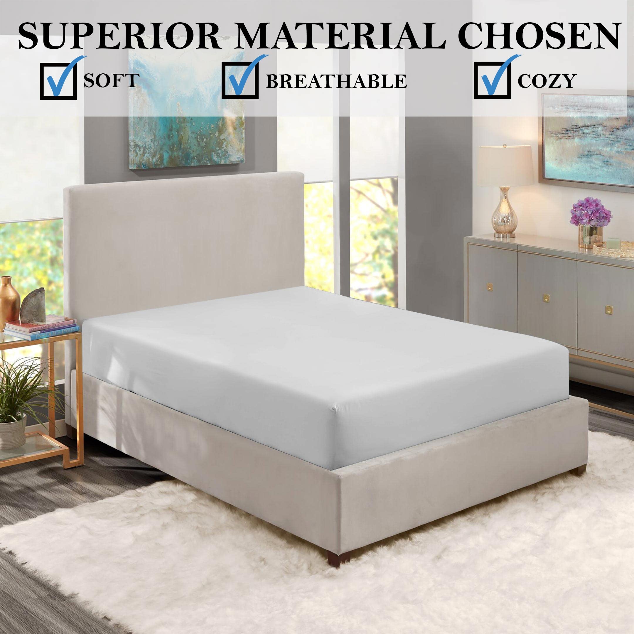 Premium 25cm Deep Microfiber Fitted Sheet