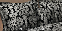 Opulent Living 7-Piece Jacquard Floral Comforter Bedding Set – Includes Bedspread, Valance Sheet, Pillow Shams, Cushion Cover, Decorative Pillow & Neck Pillow