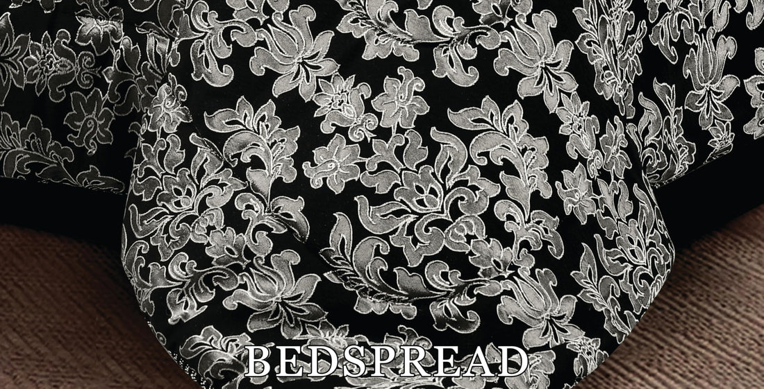 Living Luxury Jacquard Floral Comforter Set – 7pc
