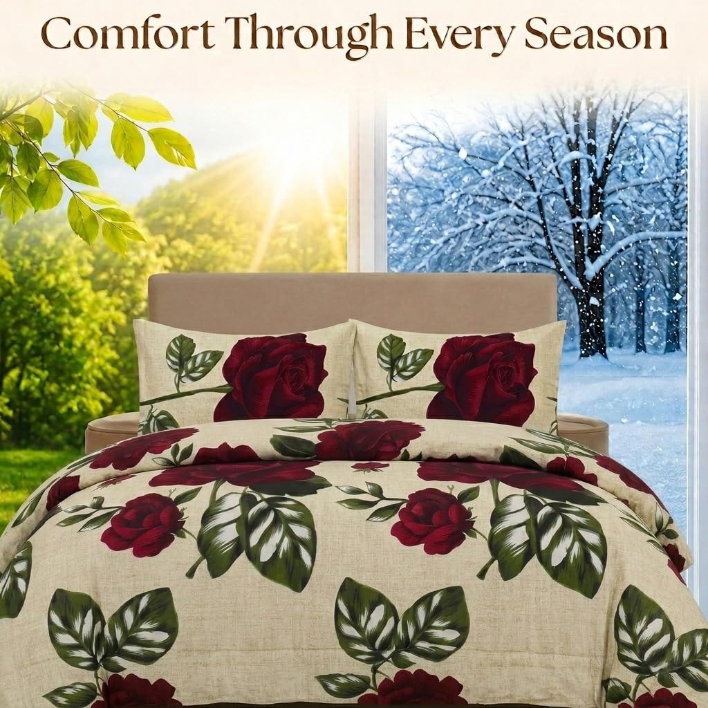 Living Premium Floral Bedding Set Pillowcase Set
