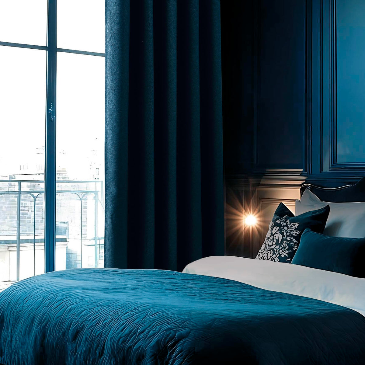 Luxury Embossed Leaf Jacquard Blackout Curtains
