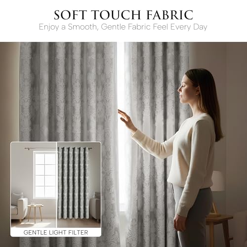 Jacquard Curtains – Fully Lined Ring Top with Tie Backs
