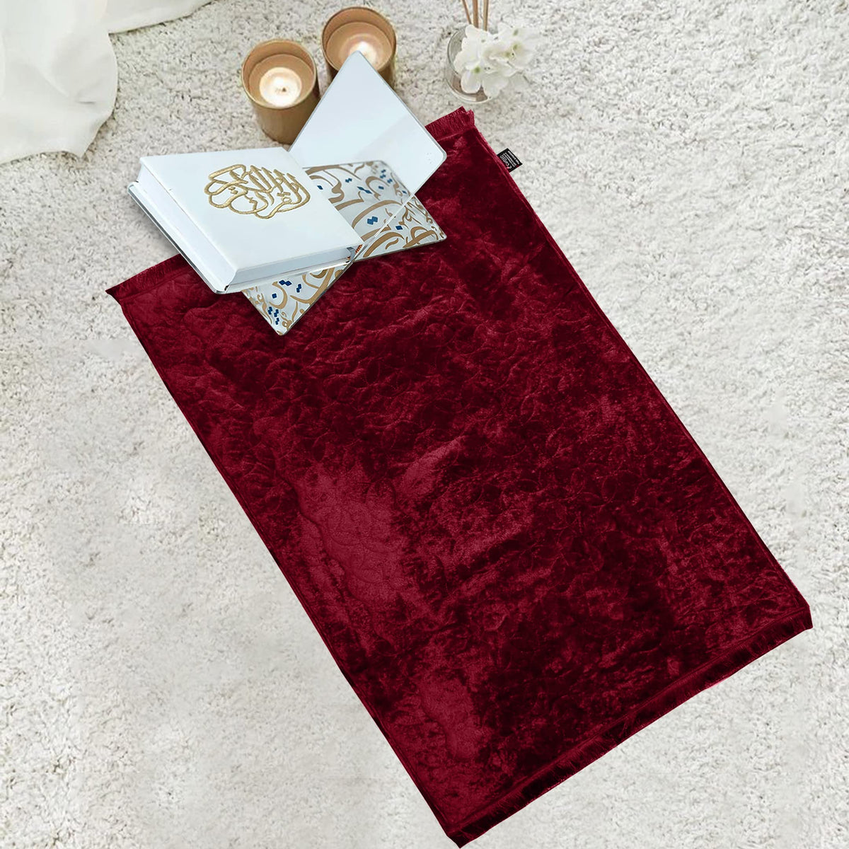 Luxury Crushed Velvet Prayer Rug