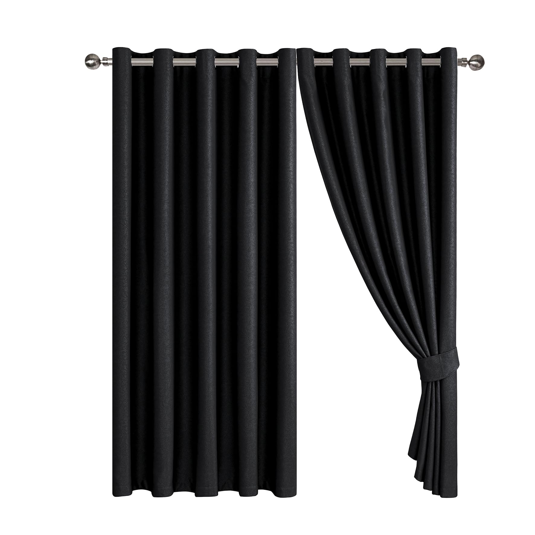 Luxury Embossed Leaf Jacquard Blackout Curtains