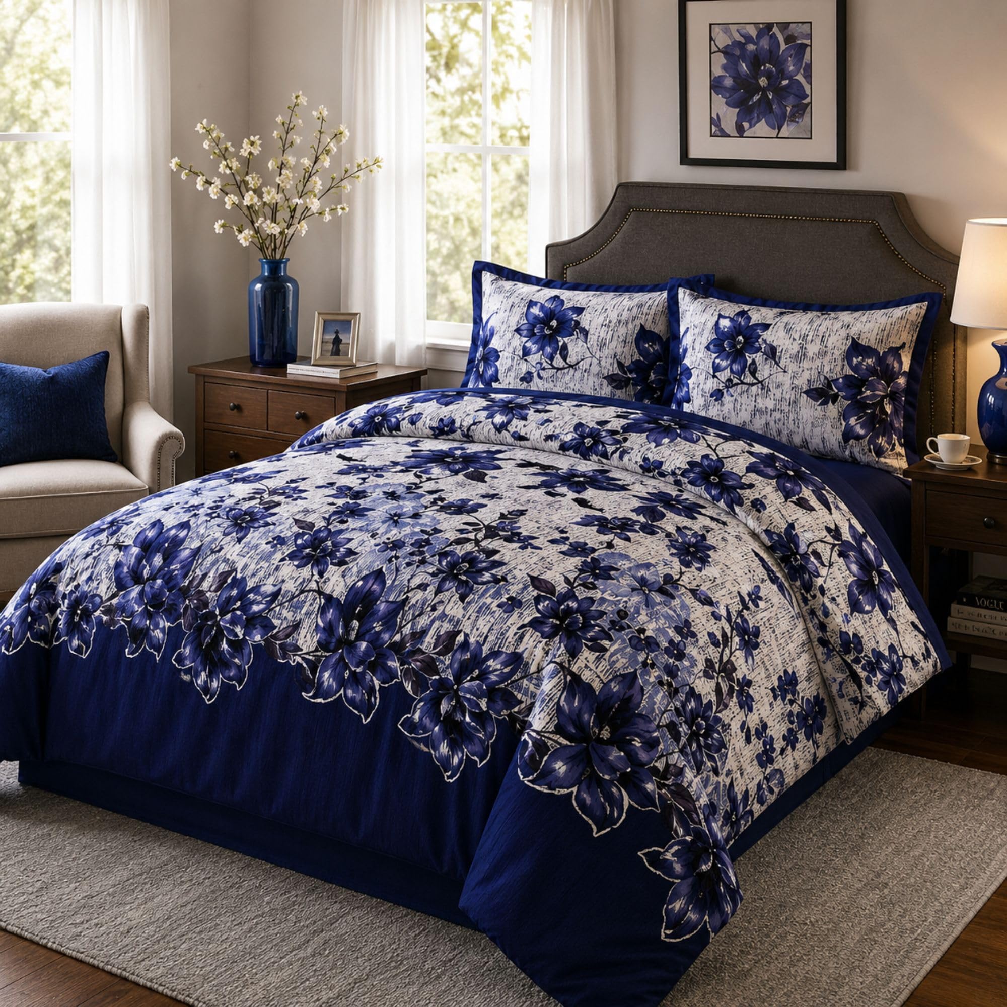 Living Premium Floral Duvet Cover Set