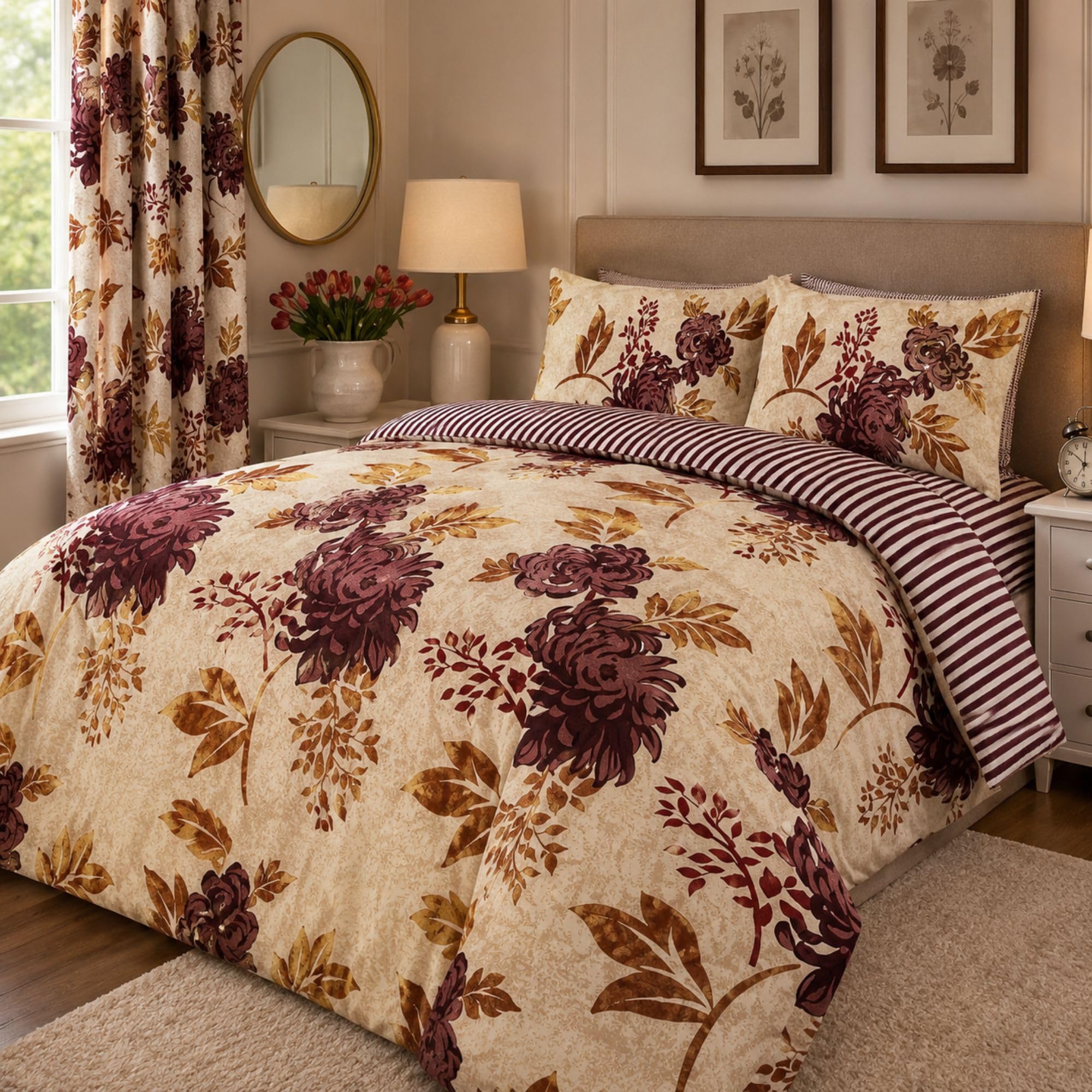 Living Premium Floral Duvet & Bedding Set