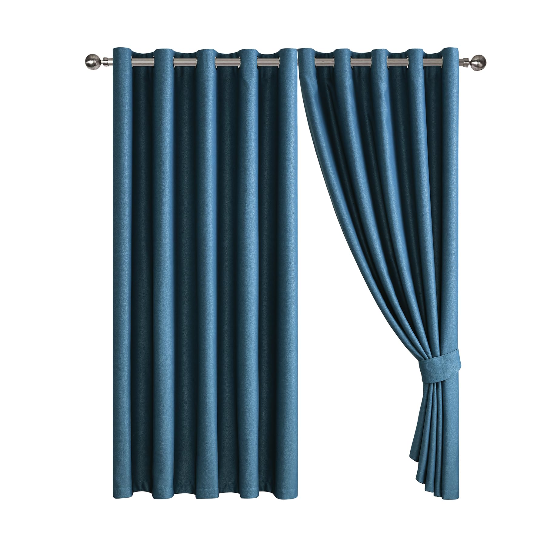 Luxury Embossed Leaf Jacquard Blackout Curtains