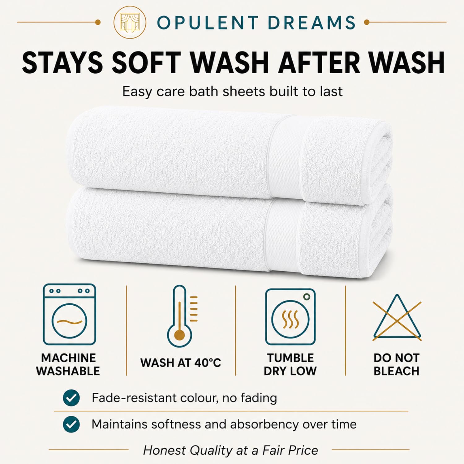 Luxury 100% Egyptian Cotton Towel Set – Beige, Super Soft & Quick-Dry