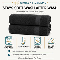 100% Egyptian Cotton Towel Set Charcoal – Luxury Soft, Highly Absorbent & Quick Dry