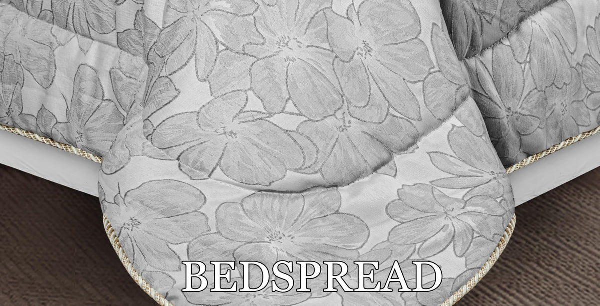 Living Luxury Jacquard Floral Comforter Set – 7pc