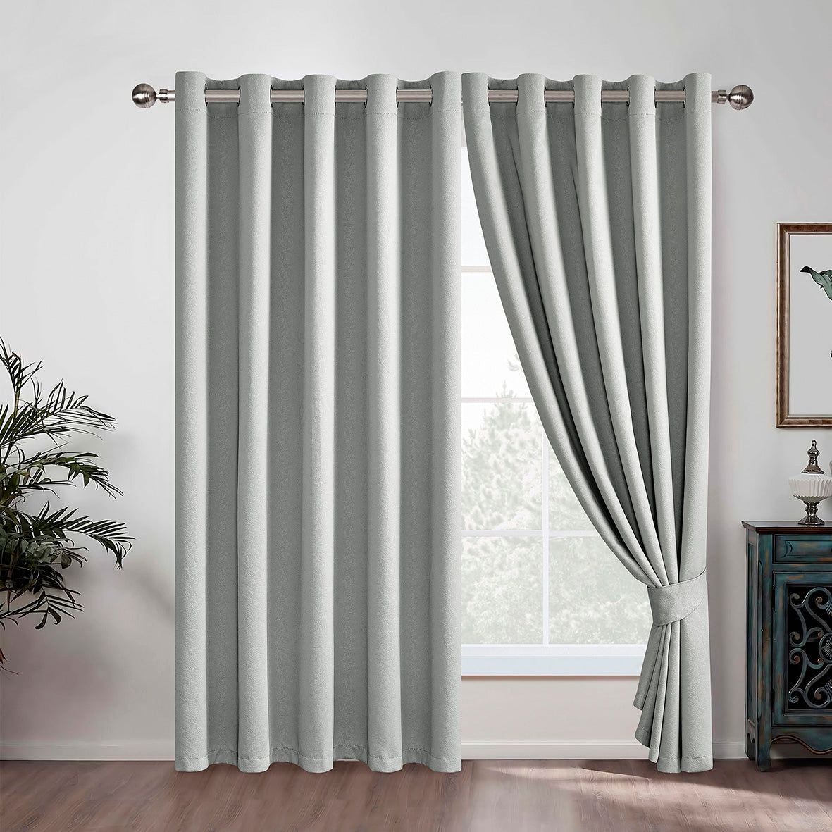 Embossed Luxury Textured Blackout Curtains