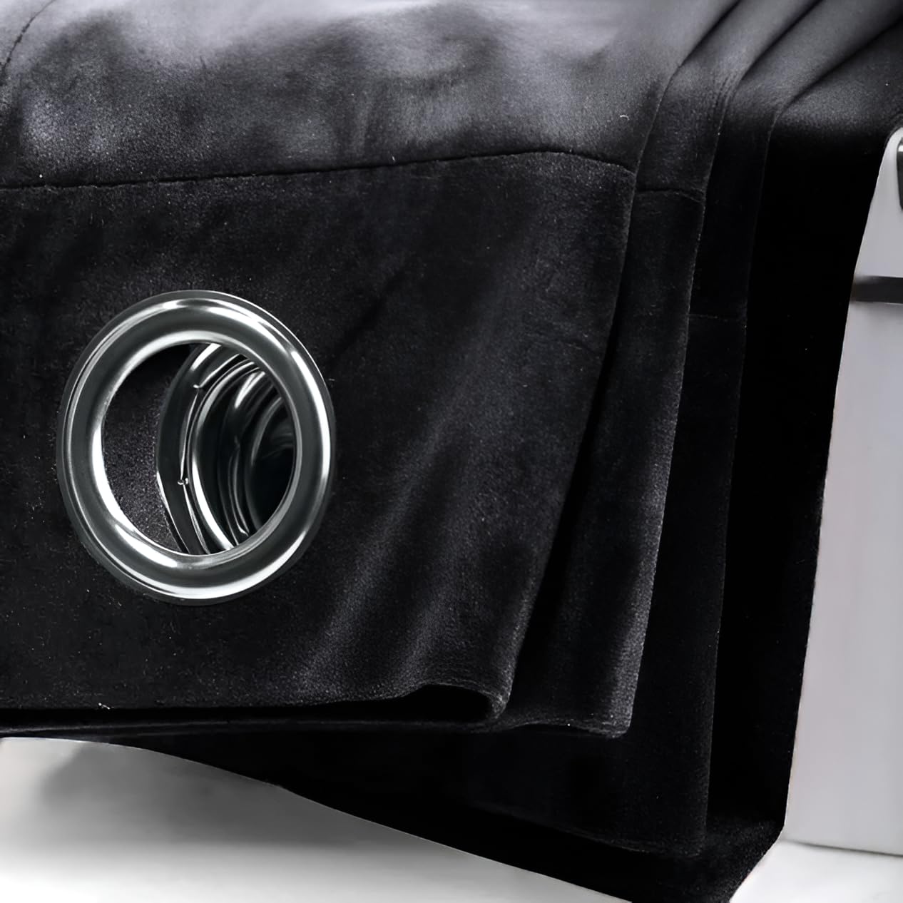 Opulent Dreams Crushed Velvet Curtains - Fully Lined & Room Darkening - Eyelet Ring Top for Bedroom & Living Room - Includes Two Tie Backs - Pair of Panels