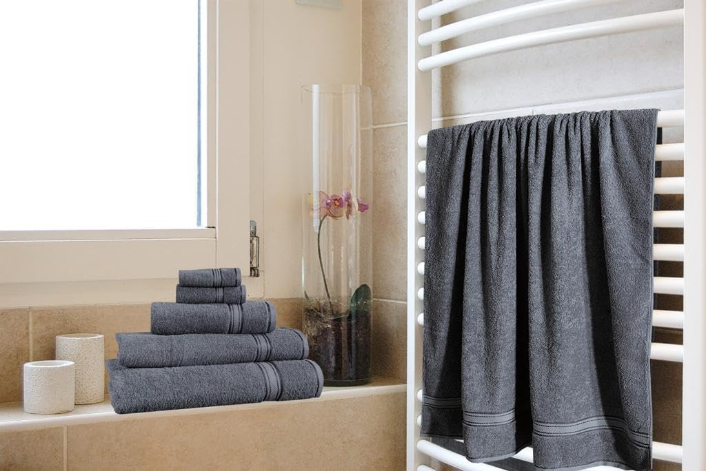 Opulent Dreams 100% Egyptian Cotton Towel Sets – Soft, Absorbent, Quick-Dry – Includes Bath Sheets, Bath Towels, Hand Towels – Luxuriously Easy to Wash - Opulent Dreams