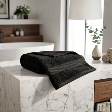 Luxury 100% Egyptian Cotton Towel Set – Charcoal, Super Soft & Quick-Dry