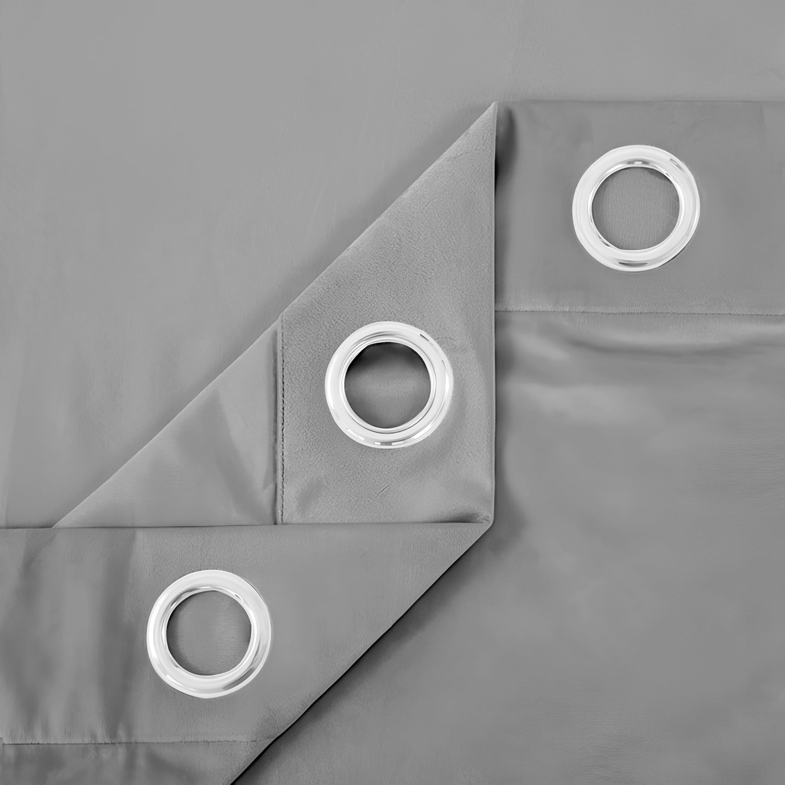 Opulent Dreams Crushed Velvet Curtains - Fully Lined & Room Darkening - Eyelet Ring Top for Bedroom & Living Room - Includes Two Tie Backs - Pair of Panels