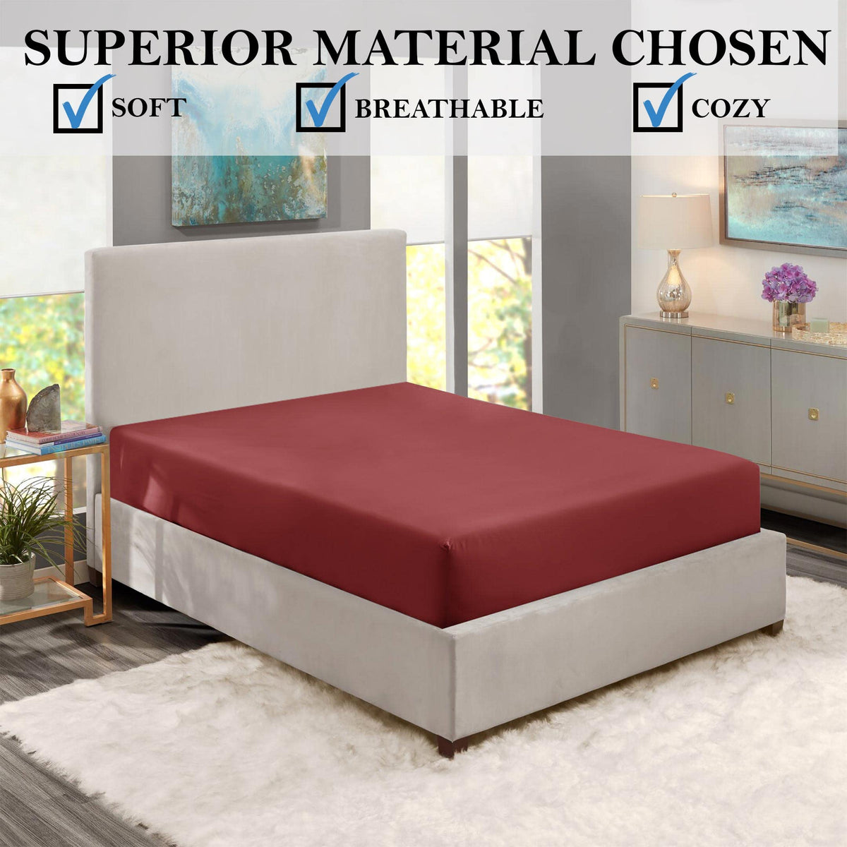 Premium 25cm Deep Microfiber Fitted Sheet