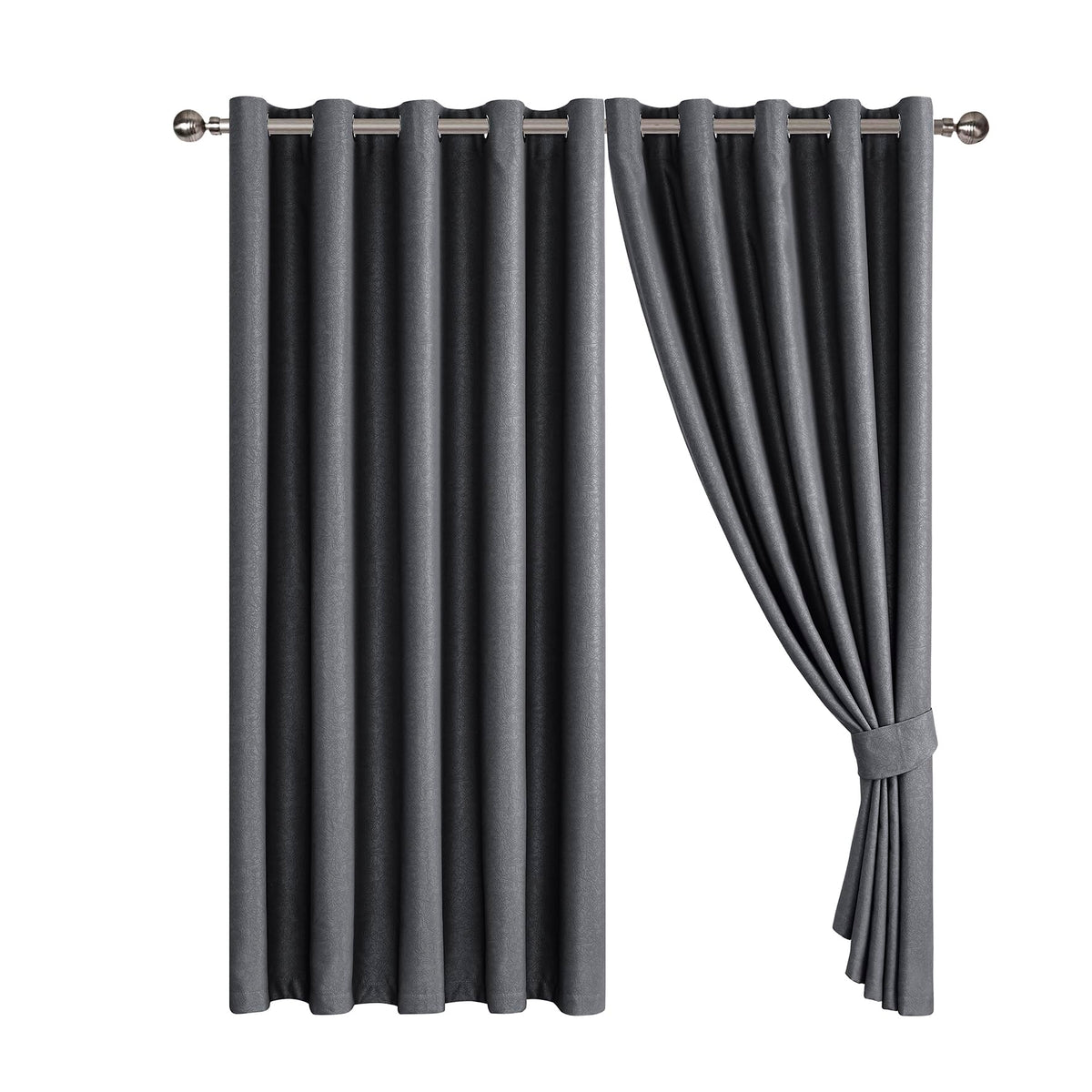 Luxury Embossed Leaf Jacquard Blackout Curtains
