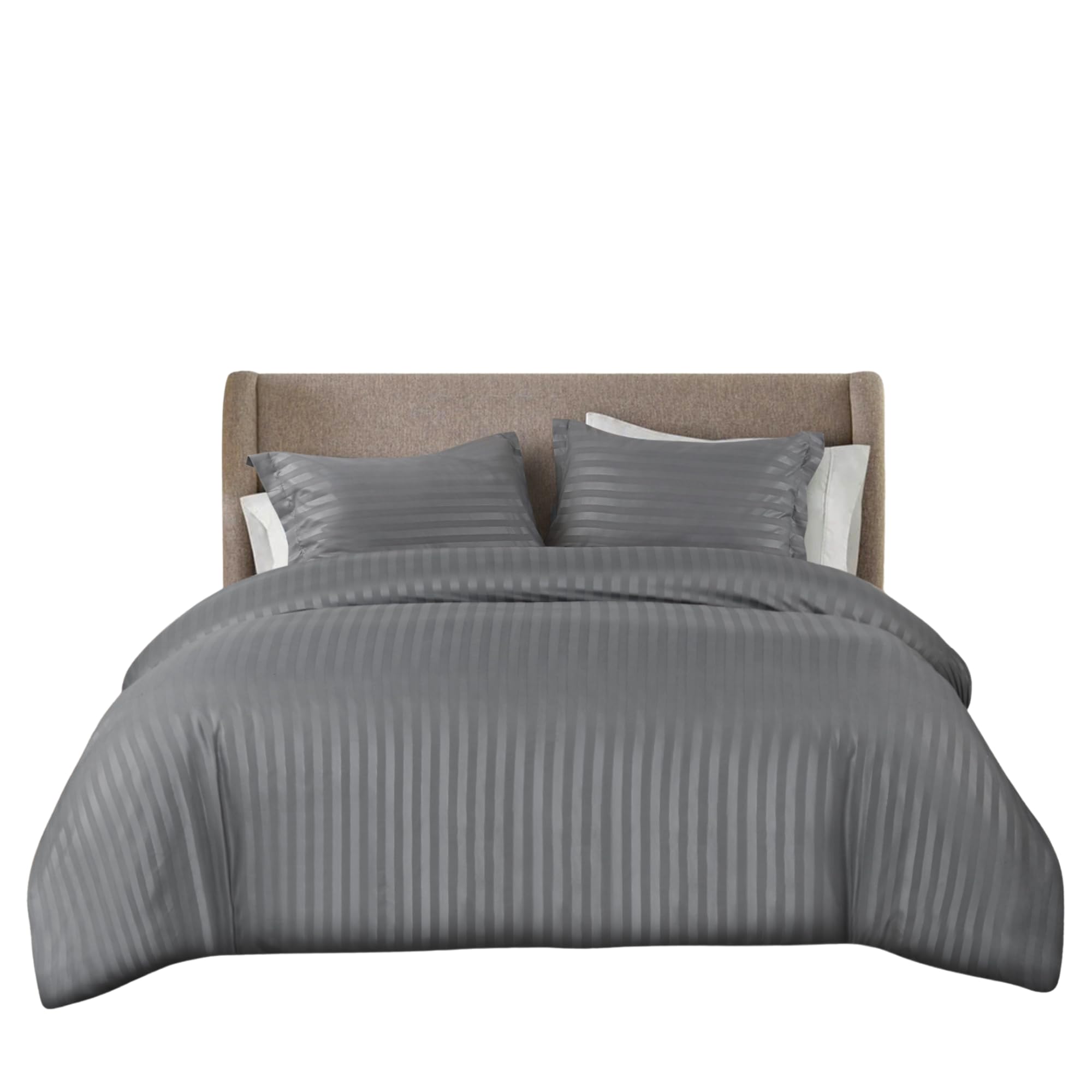 Opulent Dreams Striped Duvet Cover Set – Ultra-Soft Microfibre Bedding Set – with Quilt Cover and 2 Pillowcases