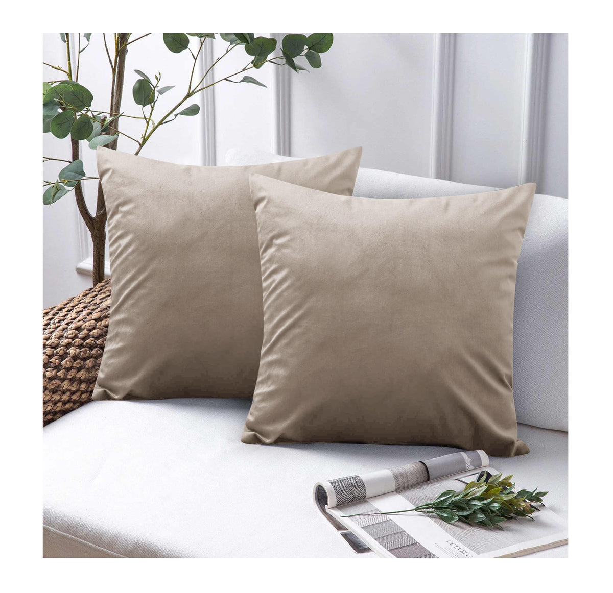 Premium Velvet Cushion Covers – 45x45cm, Set of 2