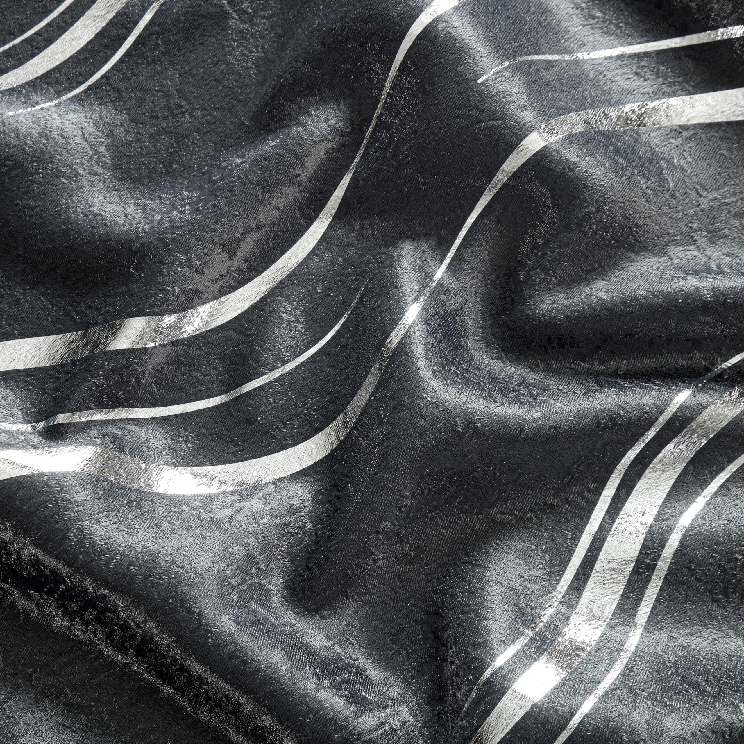 Premium Silver Wave Room Darkening Curtains – Pair