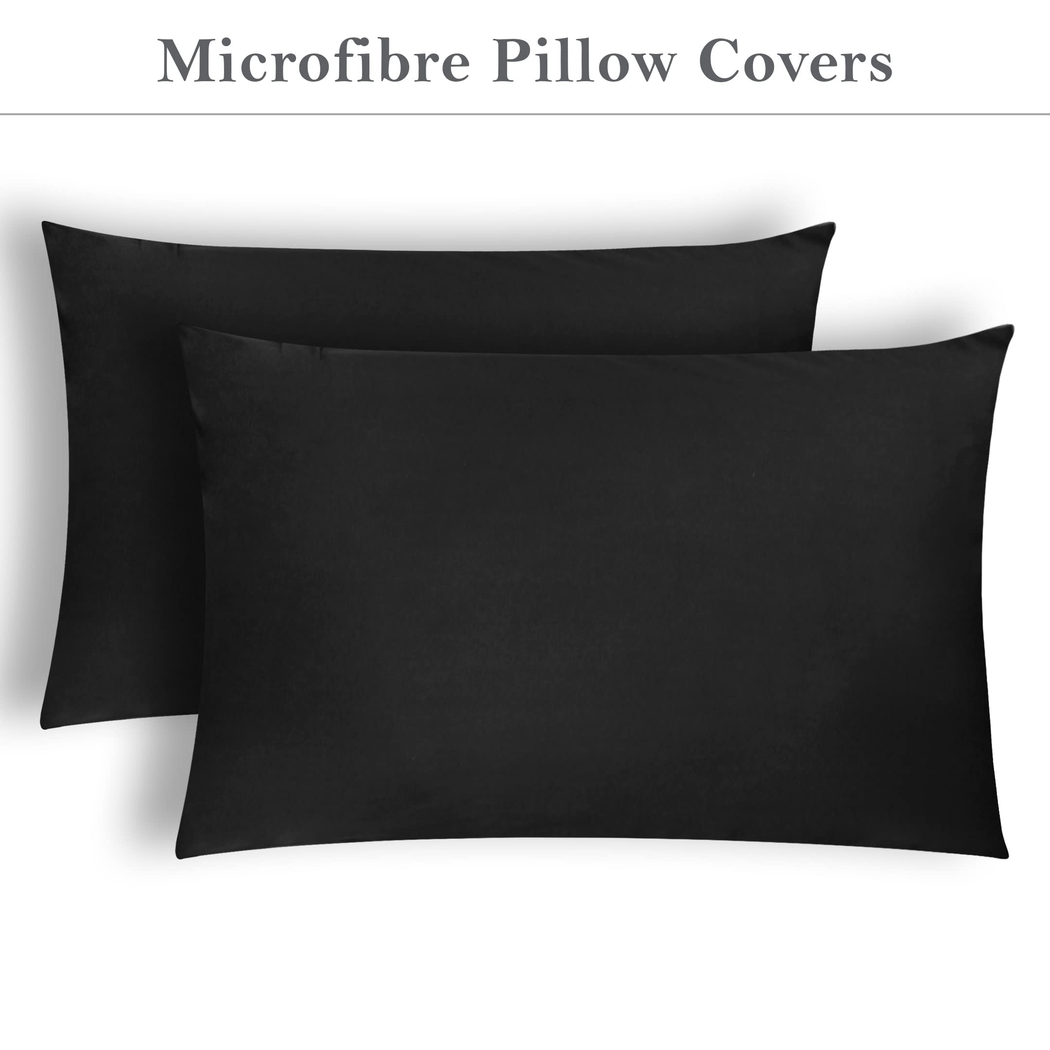 Premium Brushed Microfibre Pillowcases – Set of 2