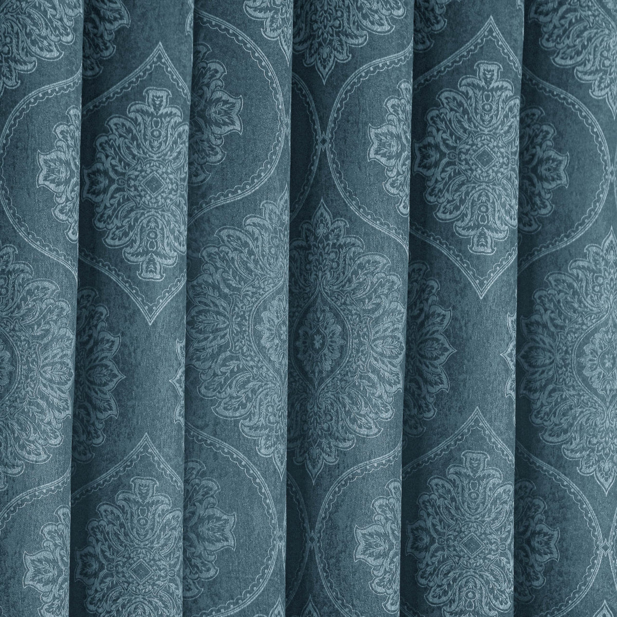 Premium Damask Room Darkening Curtains – Pair