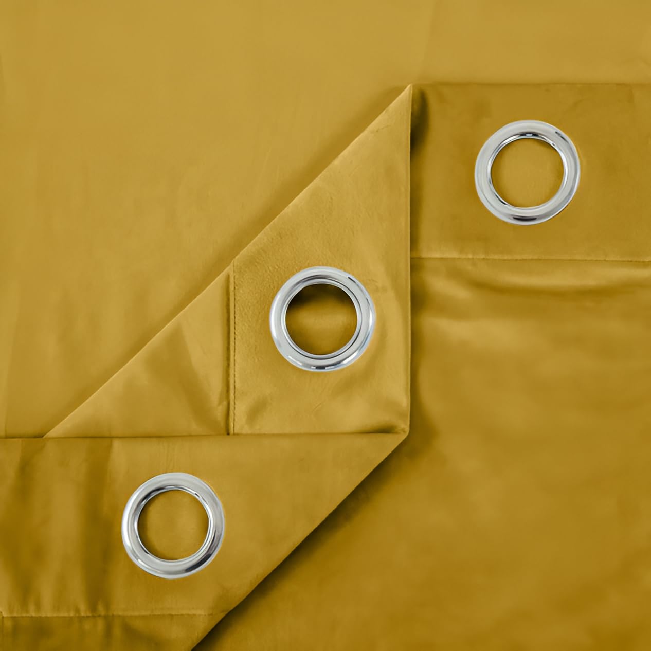 Opulent Dreams Crushed Velvet Curtains - Fully Lined & Room Darkening - Eyelet Ring Top for Bedroom & Living Room - Includes Two Tie Backs - Pair of Panels