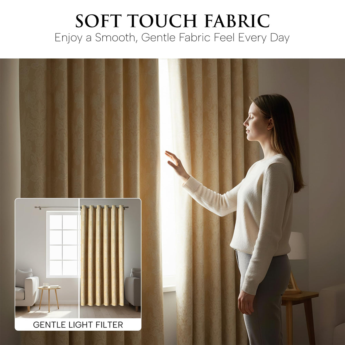 Luxury Jacquard Curtains – Fully Lined Pair